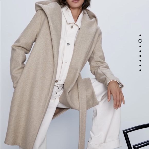 zara belted wrap coat